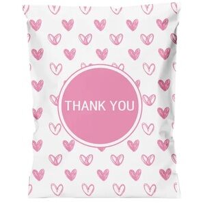 20 (10”x13”) Pink Heart Thank You Bag Mailers Poly Bag Shipping Bag